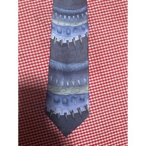 J Garcia Silk Necktie Men Blue Abstract Pattern  Like a Twittering Collection